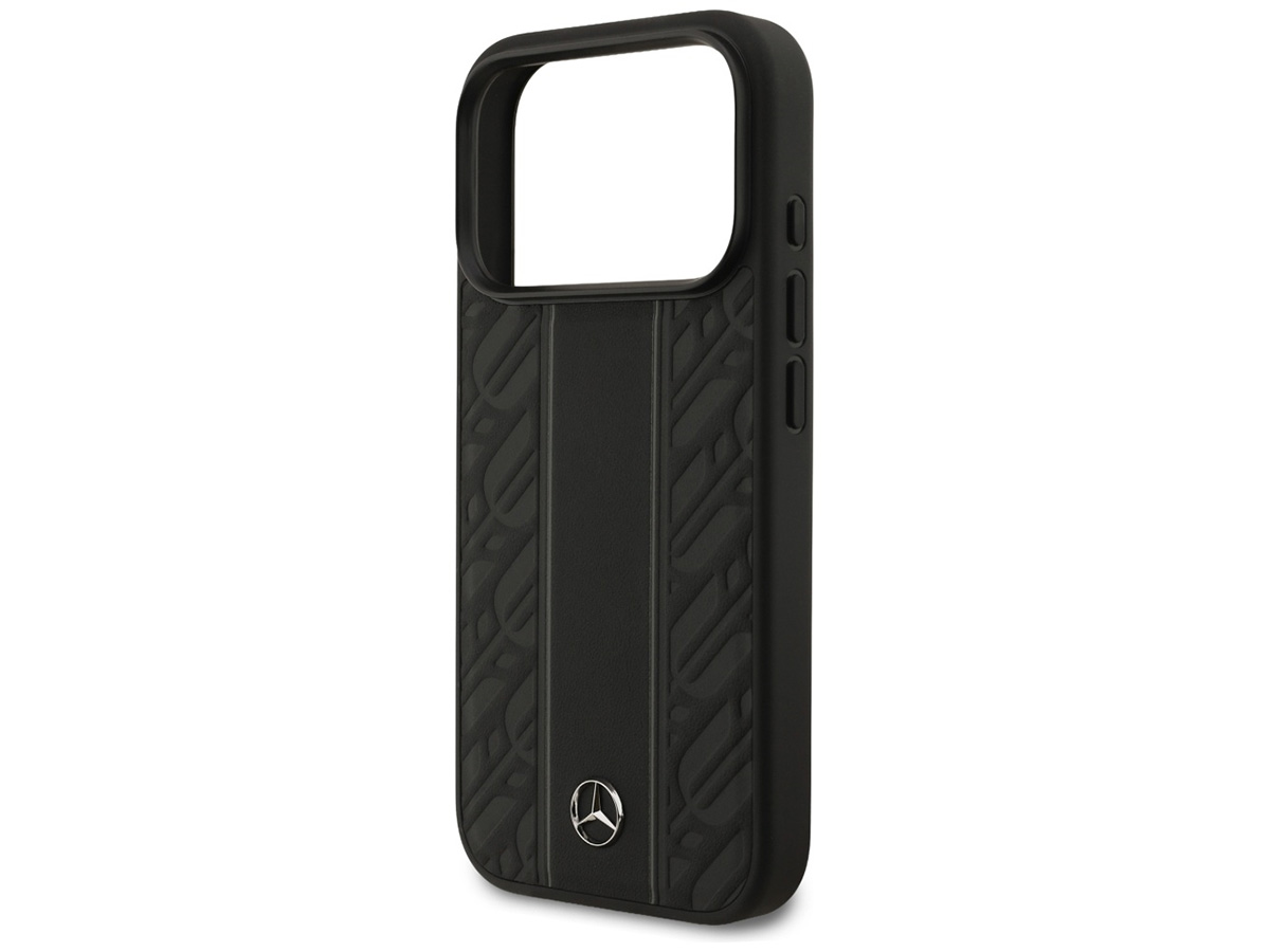 Mercedes-Benz iPhone 17 Pro hoesje - Leaves Leather Case MagSafe Zwart