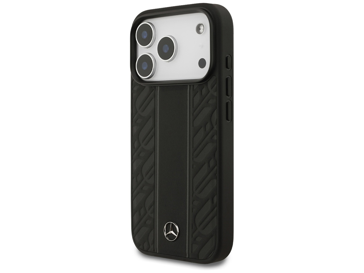 Mercedes-Benz iPhone 17 Pro hoesje - Leaves Leather Case MagSafe Zwart