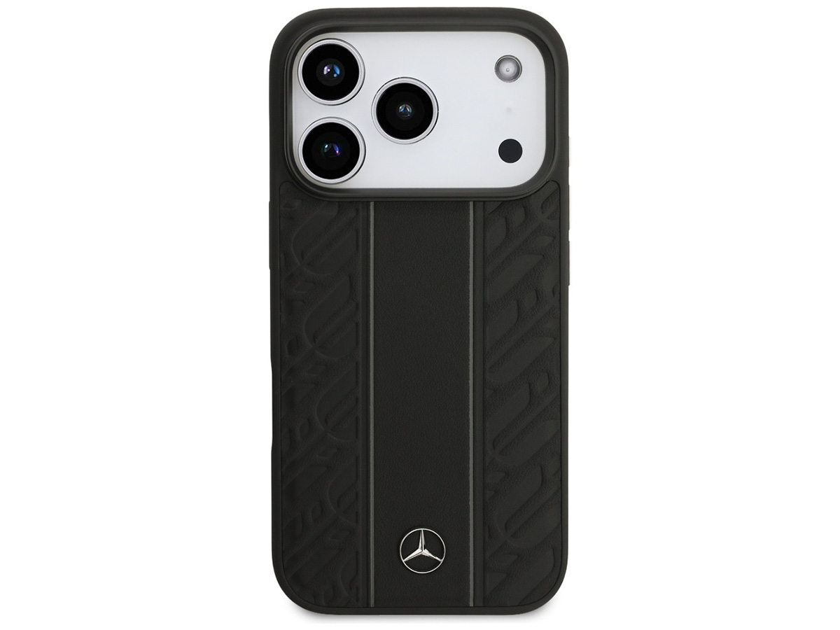 Mercedes-Benz iPhone 17 Pro hoesje - Leaves Leather Case MagSafe Zwart