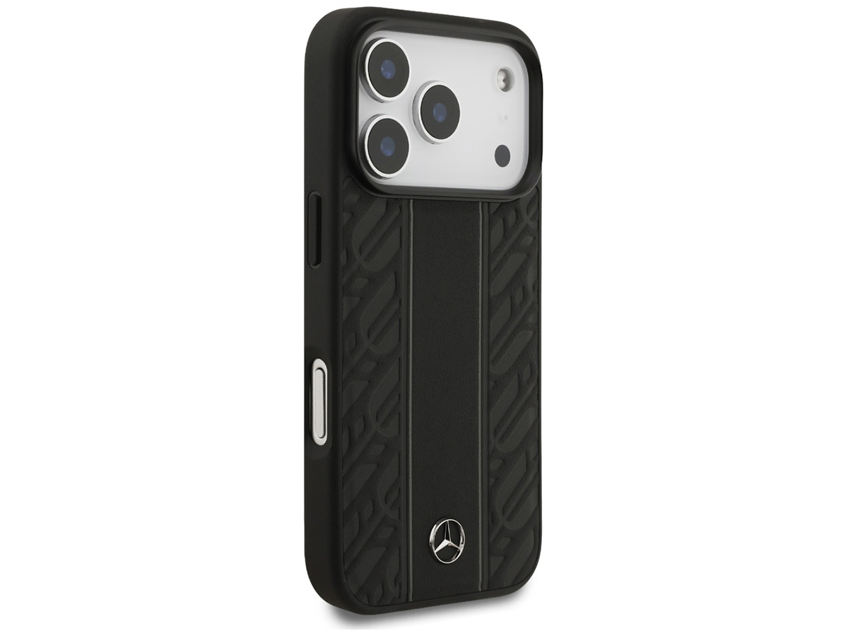 Mercedes-Benz iPhone 17 Pro hoesje - Leaves Leather Case MagSafe Zwart