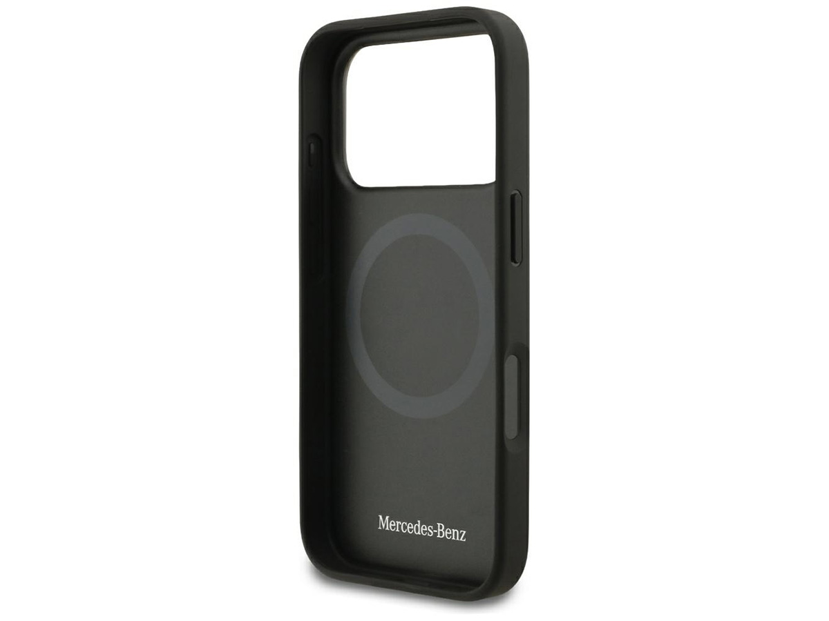 Mercedes-Benz iPhone 17 Pro hoesje - Leaves Leather Case MagSafe Zwart