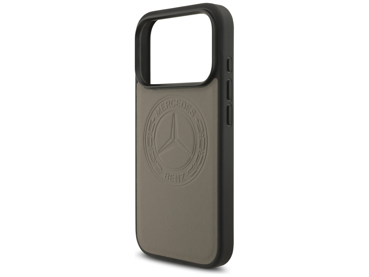 Mercedes-Benz iPhone 17 Pro hoesje - Vintage Logo Leather Case met MagSafe