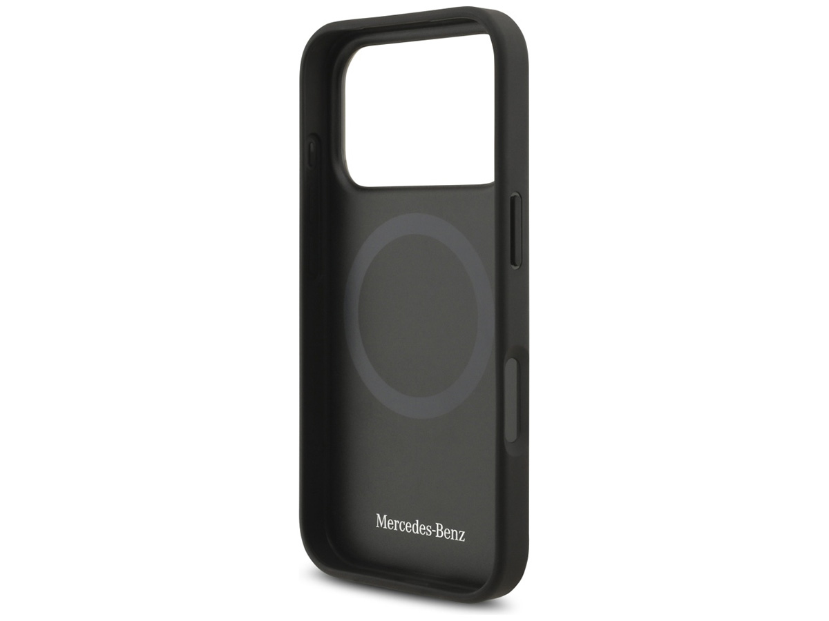 Mercedes-Benz iPhone 17 Pro hoesje - Vintage Logo Leather Case met MagSafe