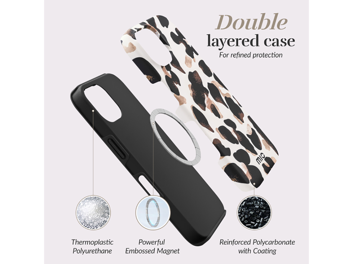 MIO Leopard Magsafe Case - iPhone 17 Pro Hoesje met Valbescherming