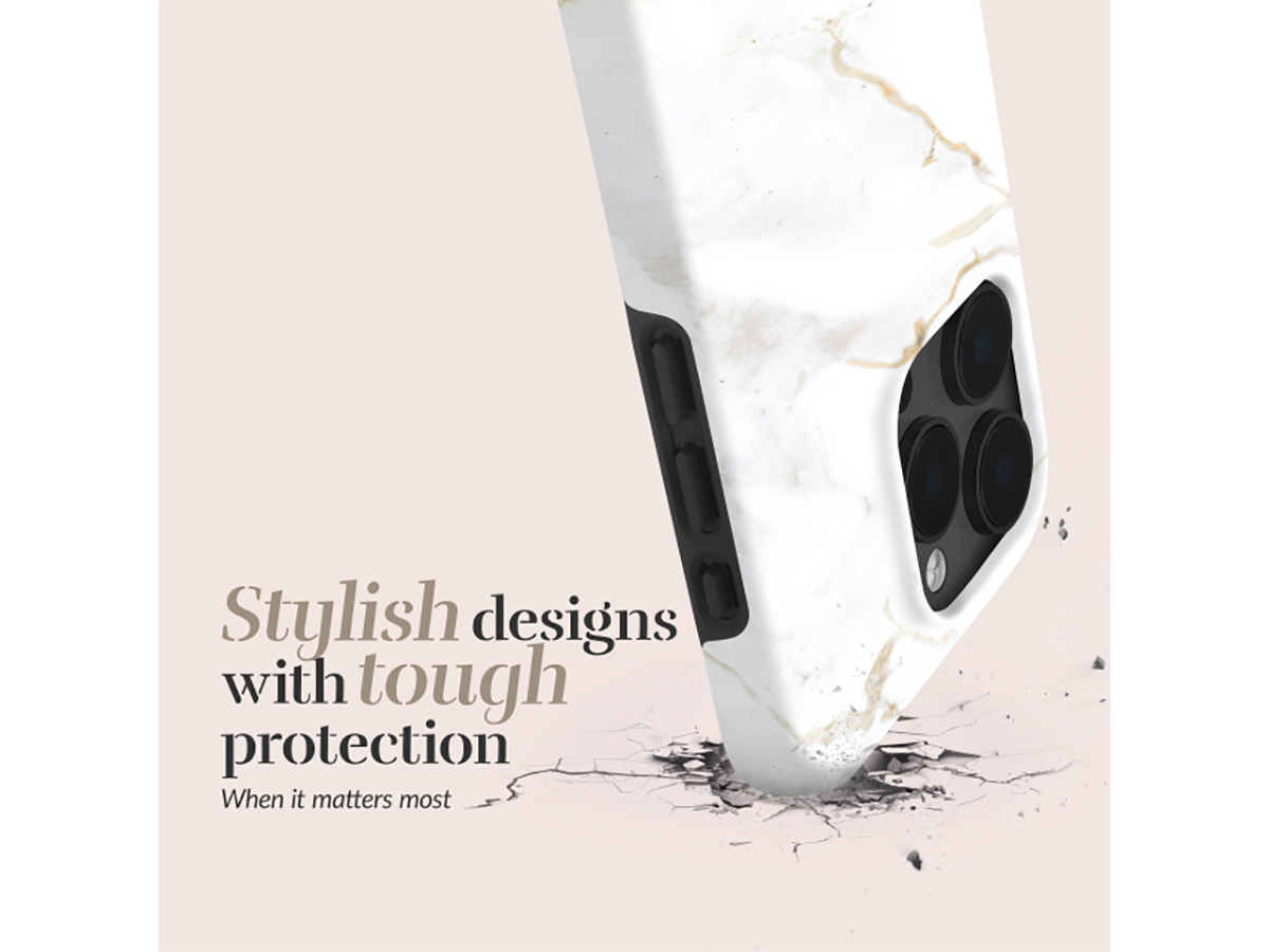 MIO White Marble Magsafe Case - iPhone 17 Pro Hoesje