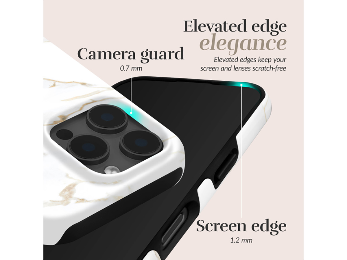 MIO White Marble Magsafe Case - iPhone 17 Pro Hoesje