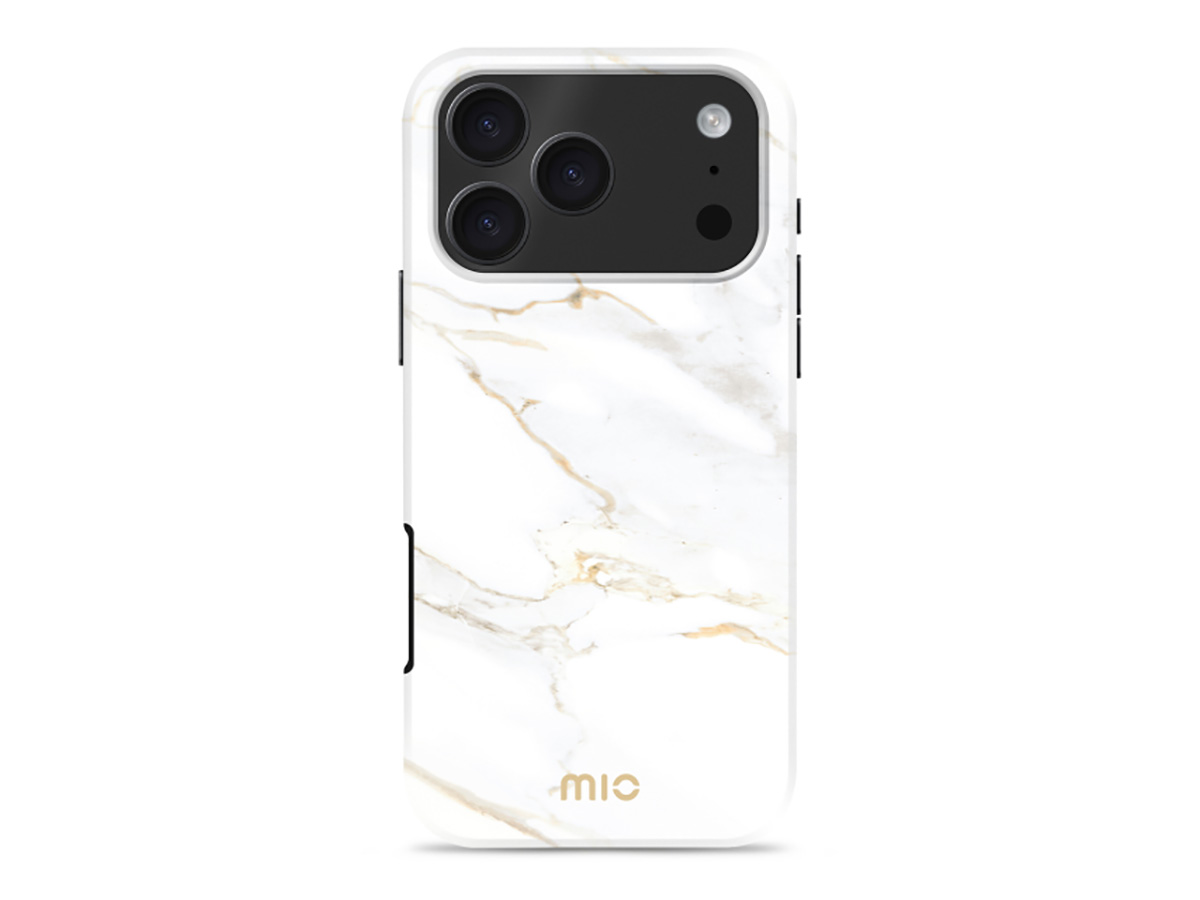 MIO White Marble Magsafe Case - iPhone 17 Pro Hoesje