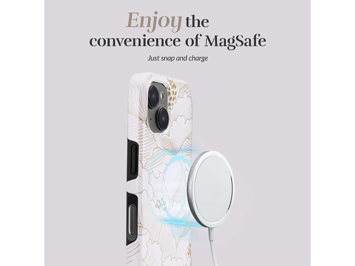 MIO White Roses Magsafe Case - iPhone 17 Pro Hoesje