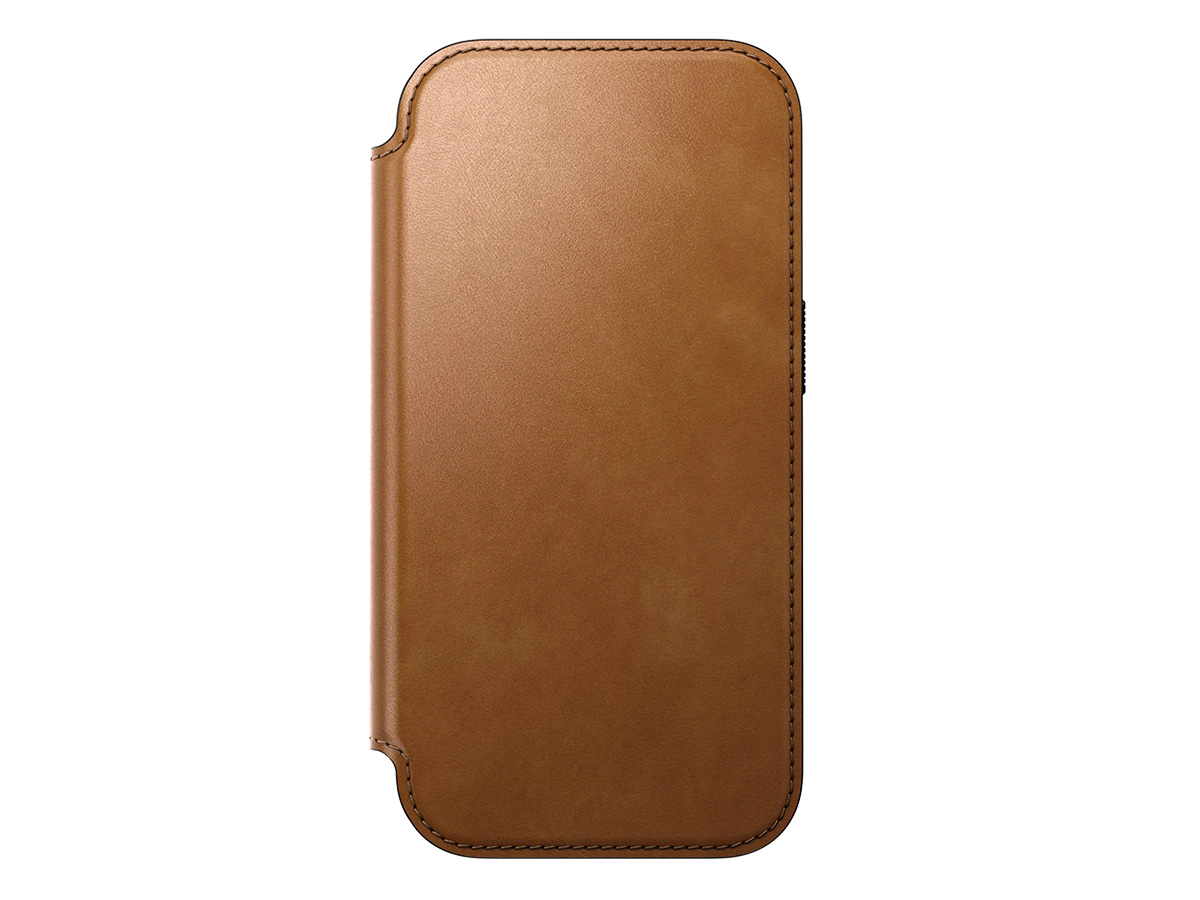 Nomad Modern Leather Folio Cognac - iPhone 17 Pro hoesje