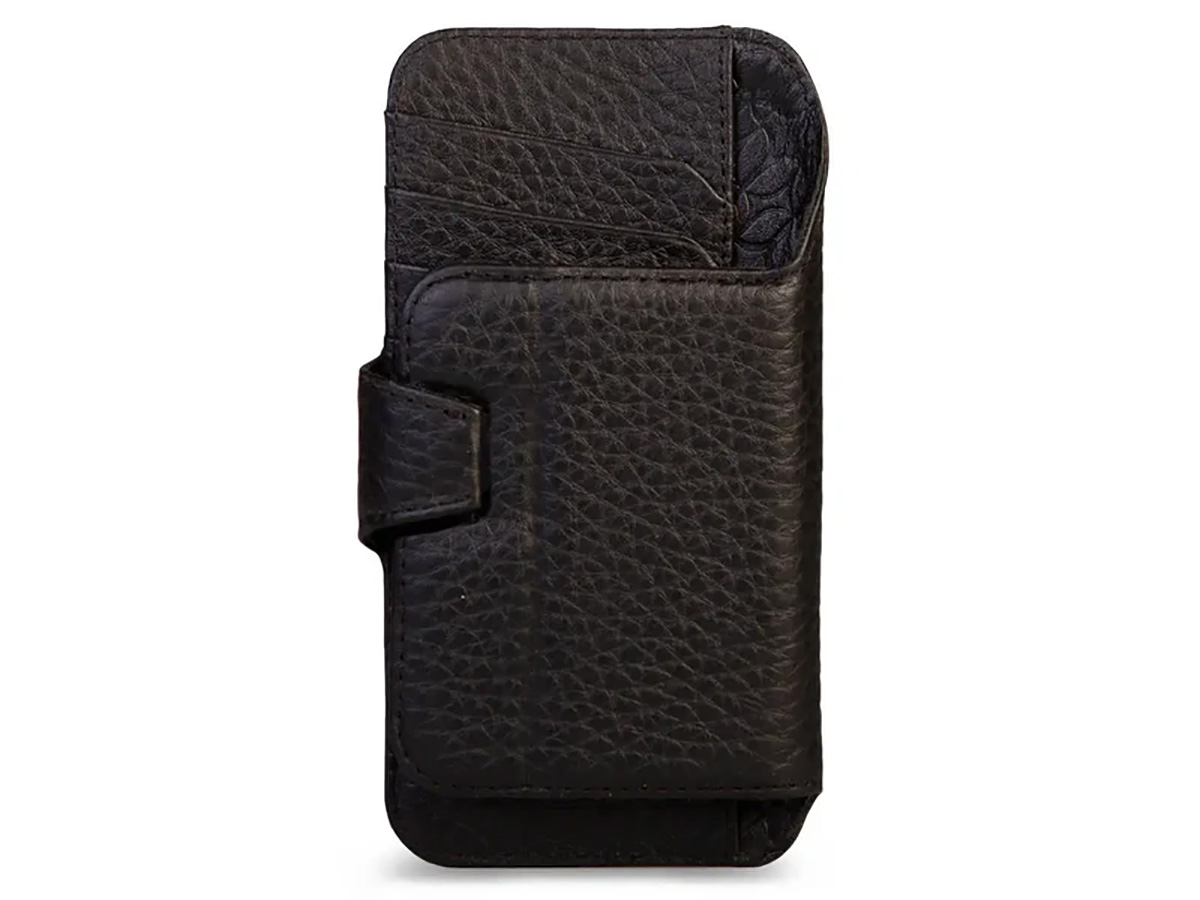 Vaja V-Mag Wallet Wrap Zwart - iPhone 17 Pro Omslag met Pashouder
