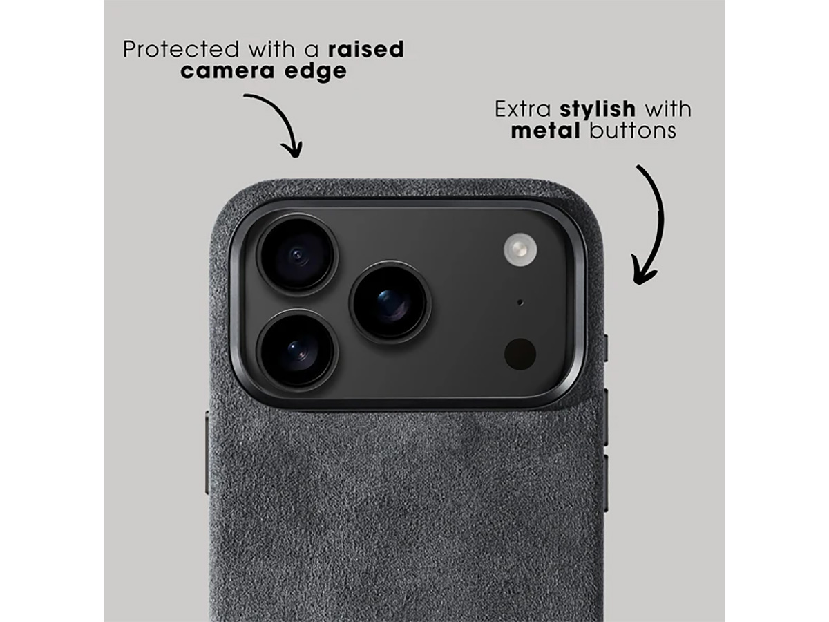 Alcanside Alcantara iPhone 17 Pro Max hoesje MagSafe Case - Space Grey