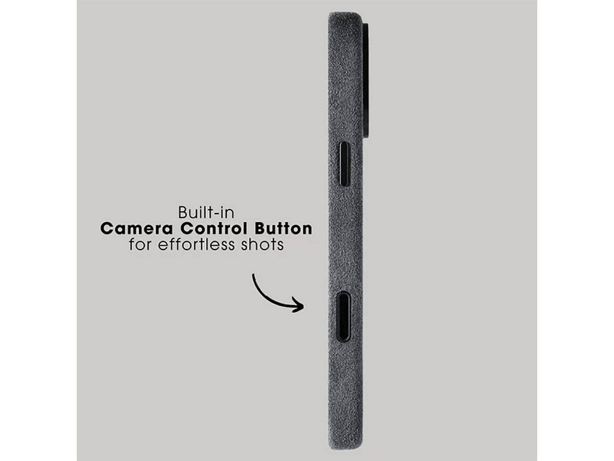 Alcanside Alcantara iPhone 17 Pro Max hoesje MagSafe Case - Space Grey