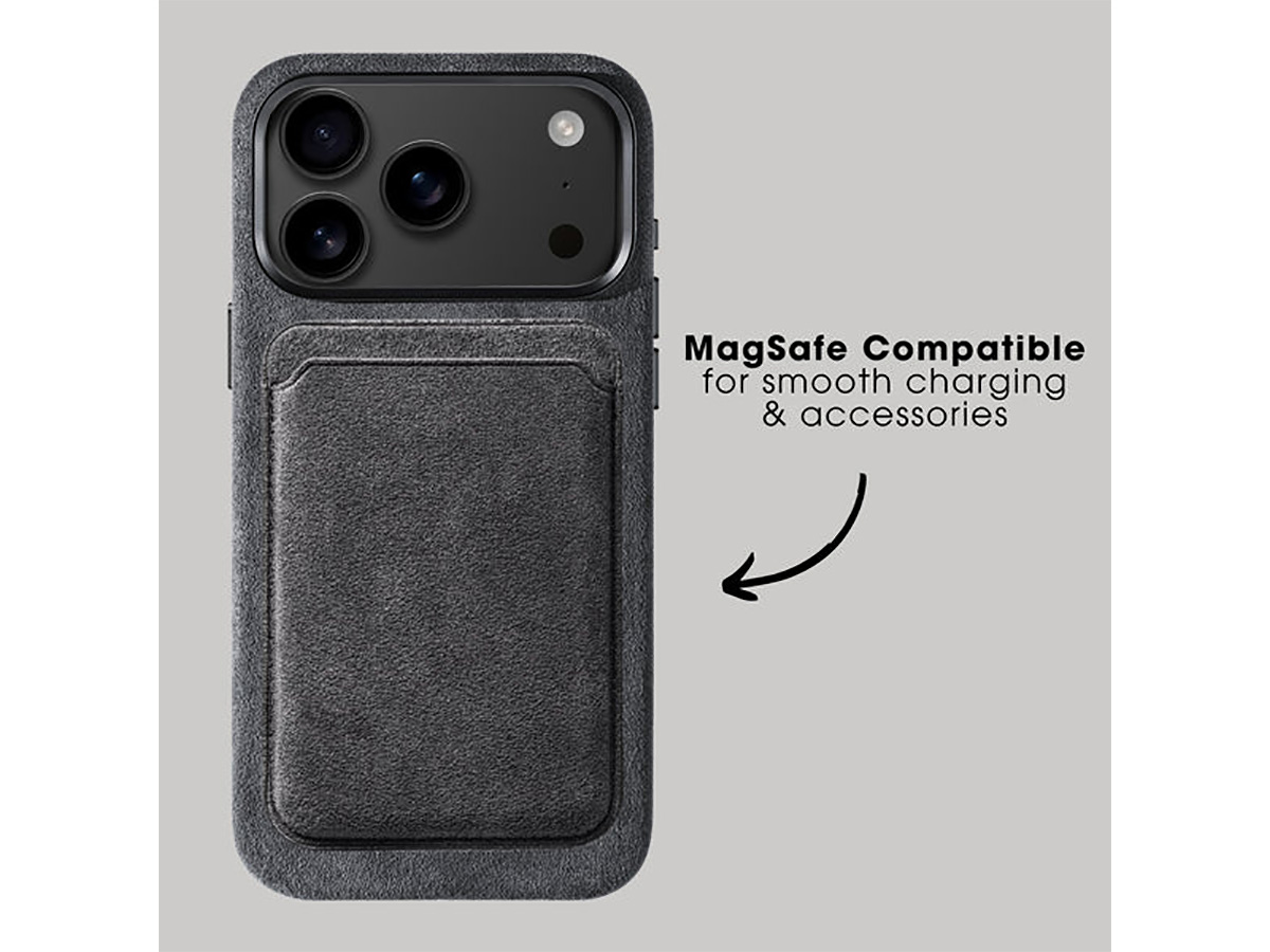 Alcanside Alcantara iPhone 17 Pro Max hoesje MagSafe Case - Space Grey