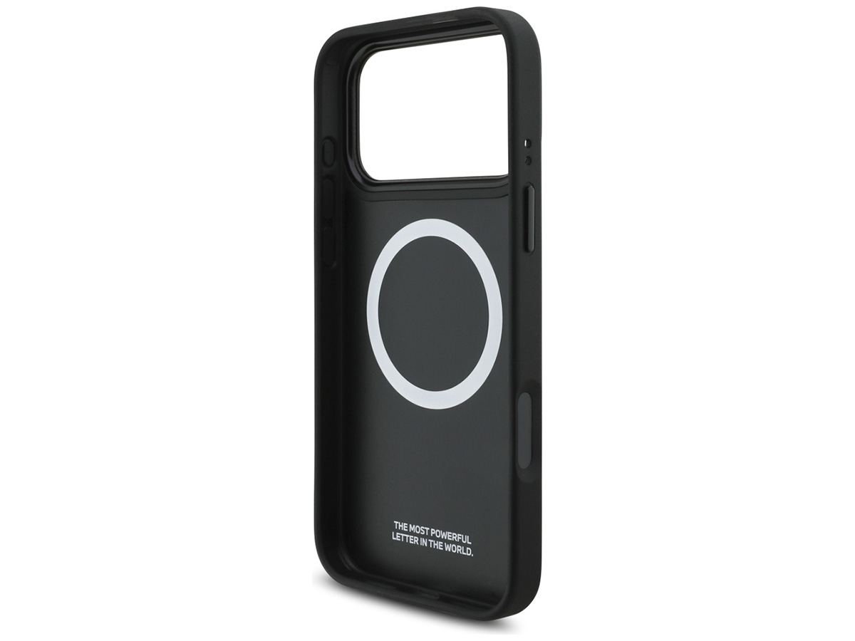 BMW M iPhone 17 Pro Max hoesje - Perforated PU Case met MagSafe Blauw
