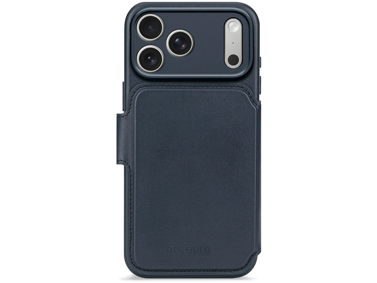 Decoded Leather Detachable Wallet Case Blauw - iPhone 17 Pro Max hoesje