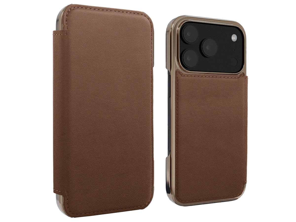 Greenwich Blake Leather Folio Saddle Tan - iPhone 17 Pro Max Hoesje