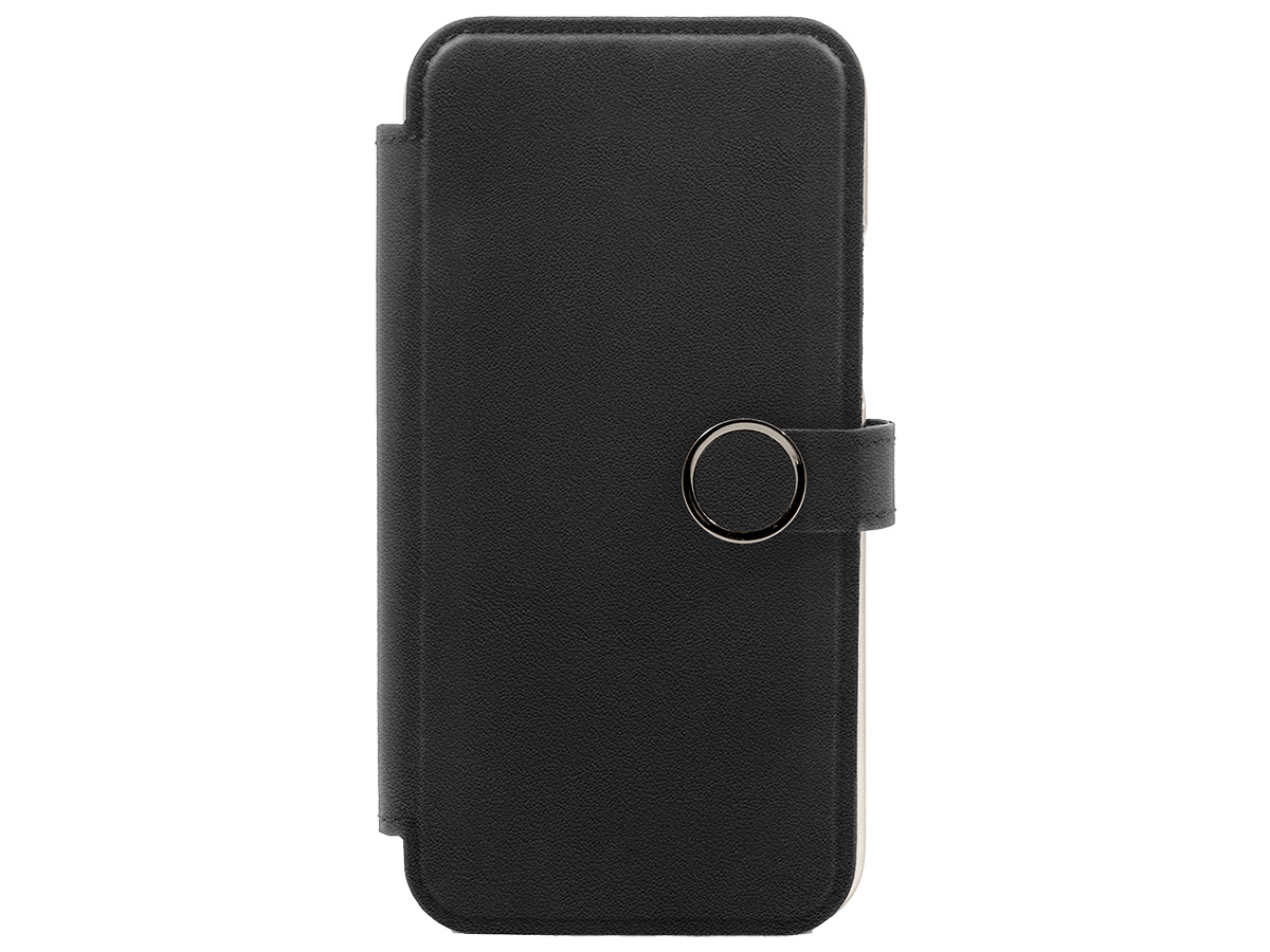 Greenwich Oxford Leather Folio Beluga Black - iPhone 17 Pro Max Hoesje