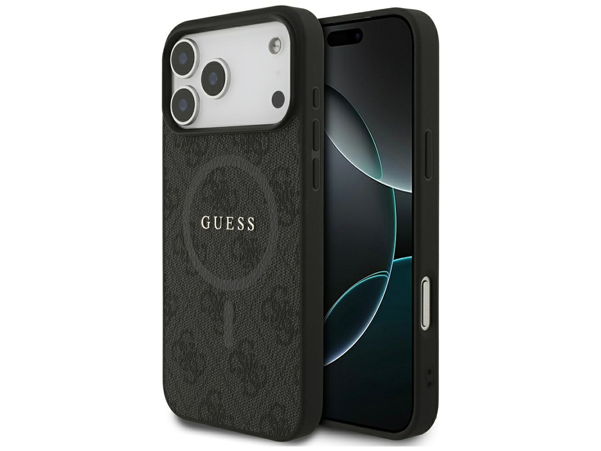 Guess Monogram iPhone 17 Pro Max hoesje - MagSafe Case Grijs