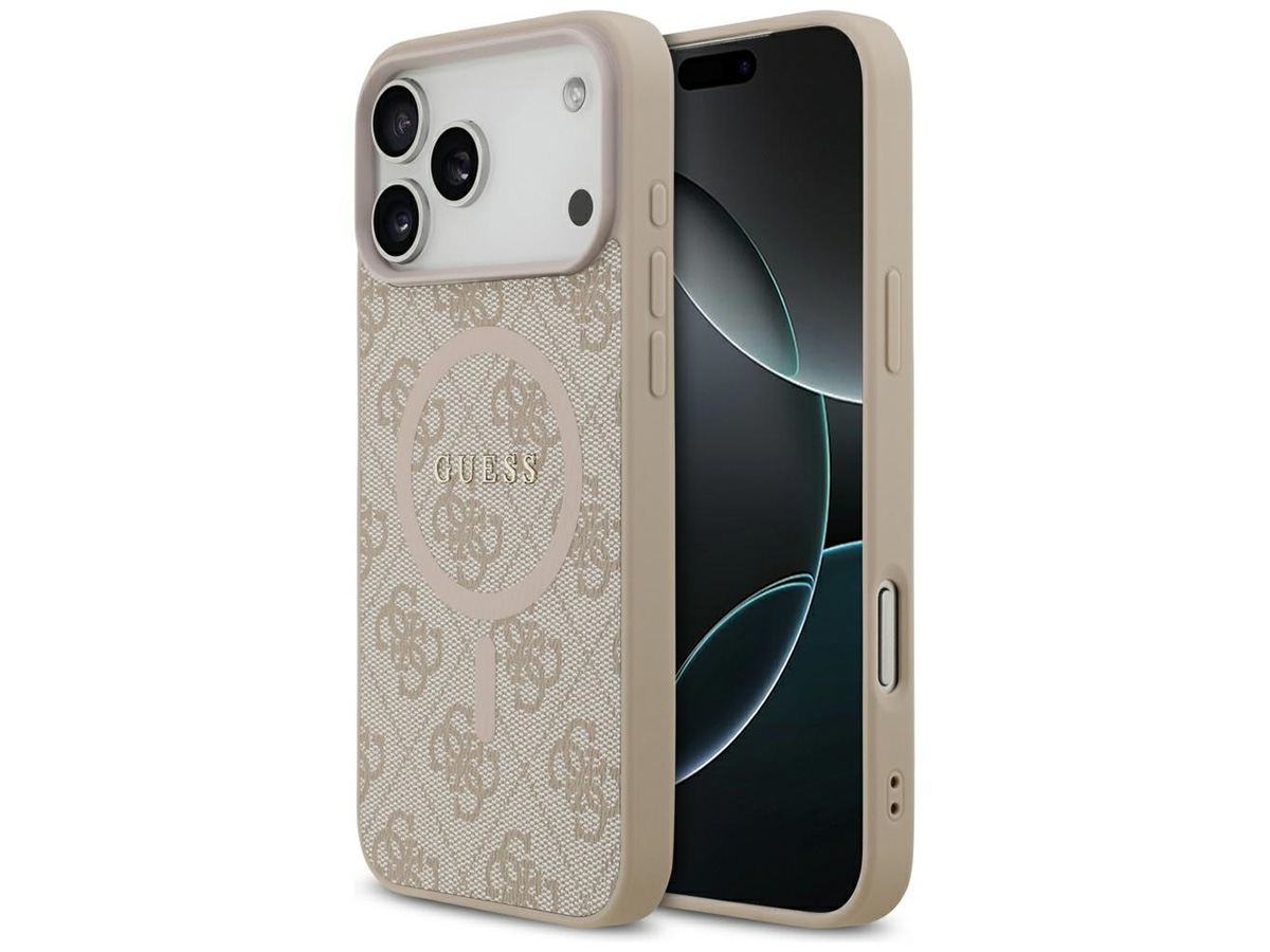 Guess Monogram iPhone 17 Pro Max hoesje - MagSafe Case Roze