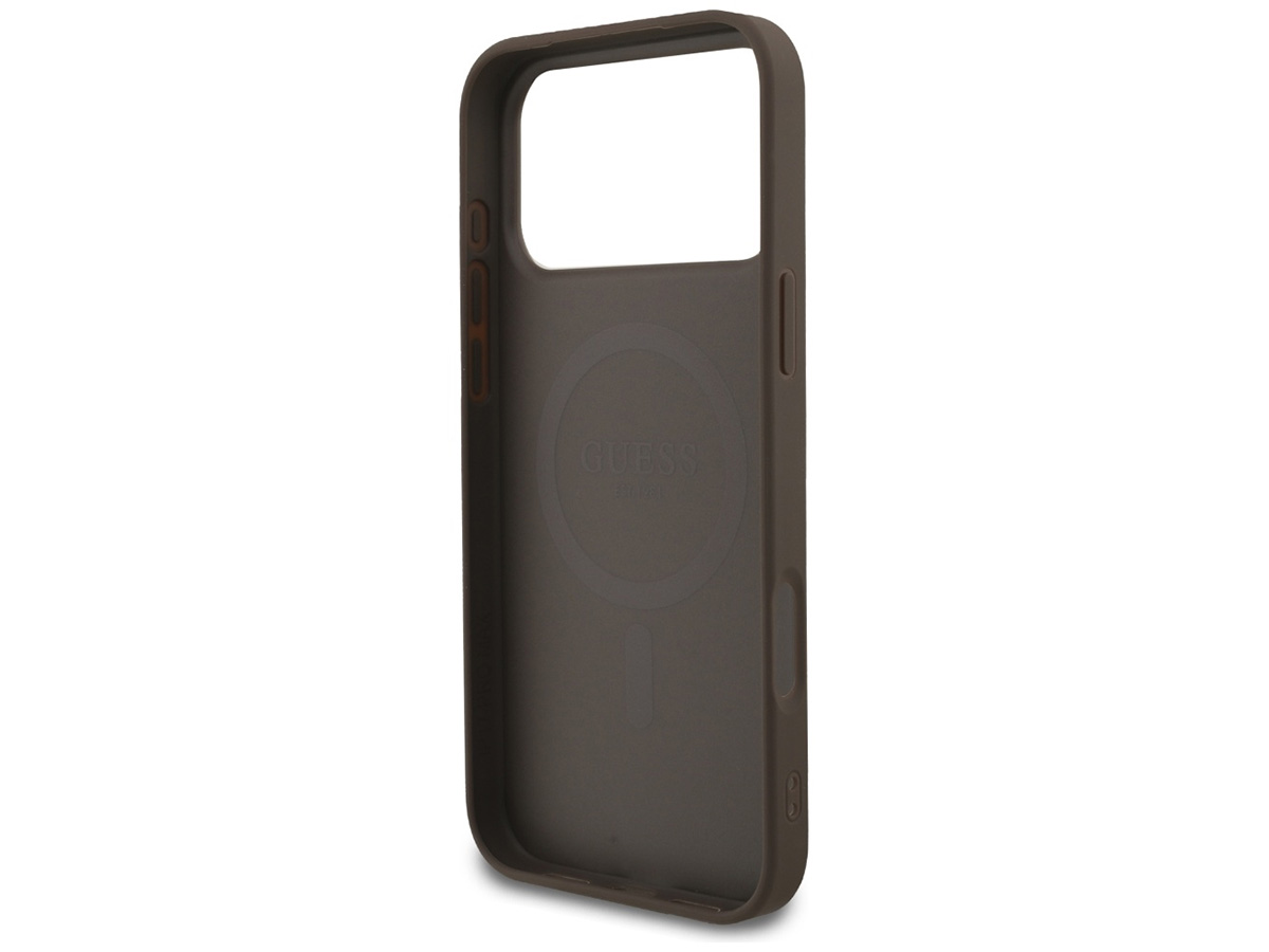 Guess 4G Monogram MagSafe Case Bruin - iPhone 17 Pro Max hoesje