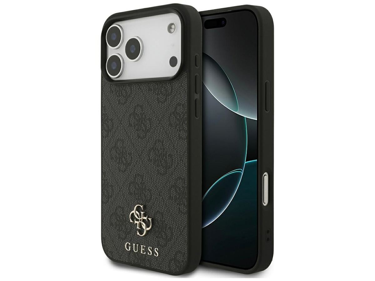 Guess 4G Monogram MagSafe Case Grijs - iPhone 17 Pro Max hoesje