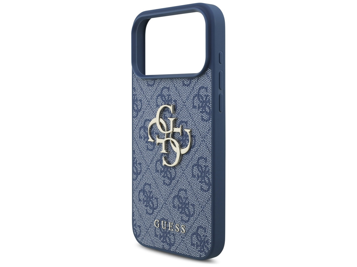 Guess Big 4G Monogram iPhone 17 Pro Max hoesje MagSafe Case Blauw