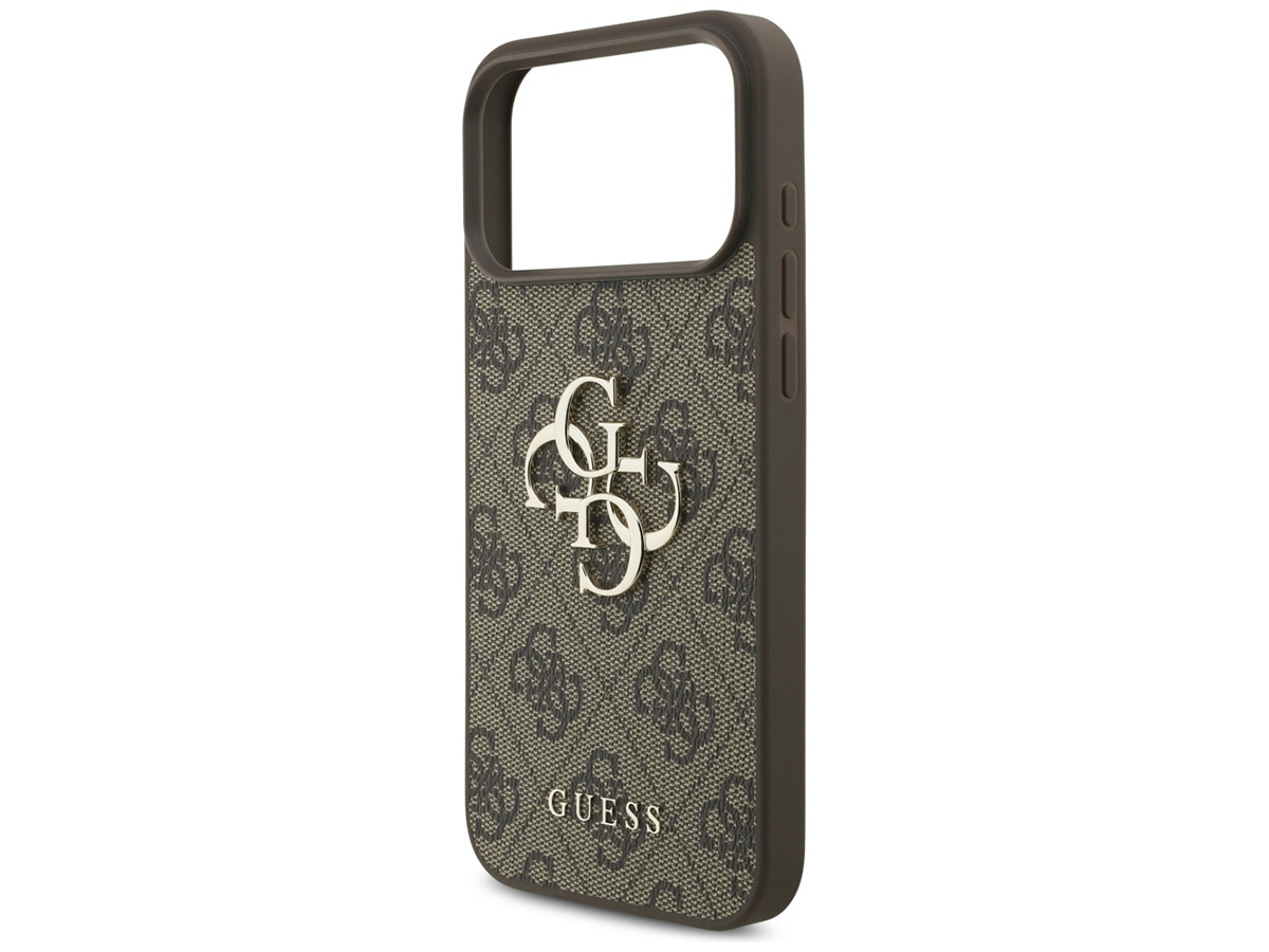 Guess Big 4G Monogram iPhone 17 Pro Max hoesje MagSafe Case Bruin
