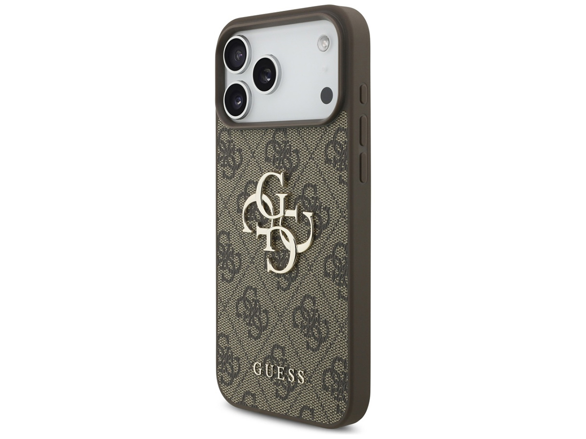 Guess Big 4G Monogram iPhone 17 Pro Max hoesje MagSafe Case Bruin