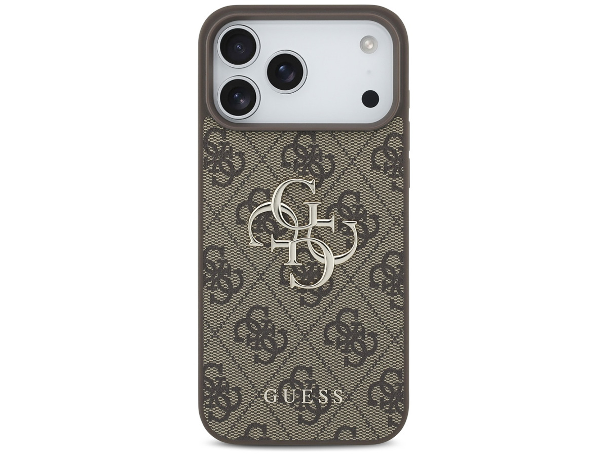 Guess Big 4G Monogram iPhone 17 Pro Max hoesje MagSafe Case Bruin