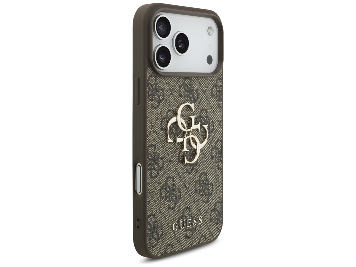Guess Big 4G Monogram iPhone 17 Pro Max hoesje MagSafe Case Bruin