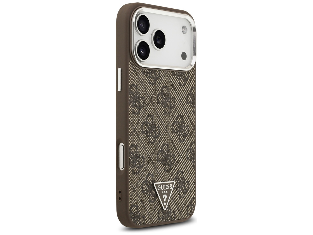 Guess Triangle Monogram MagSafe Case Bruin - iPhone 17 Pro Max hoesje