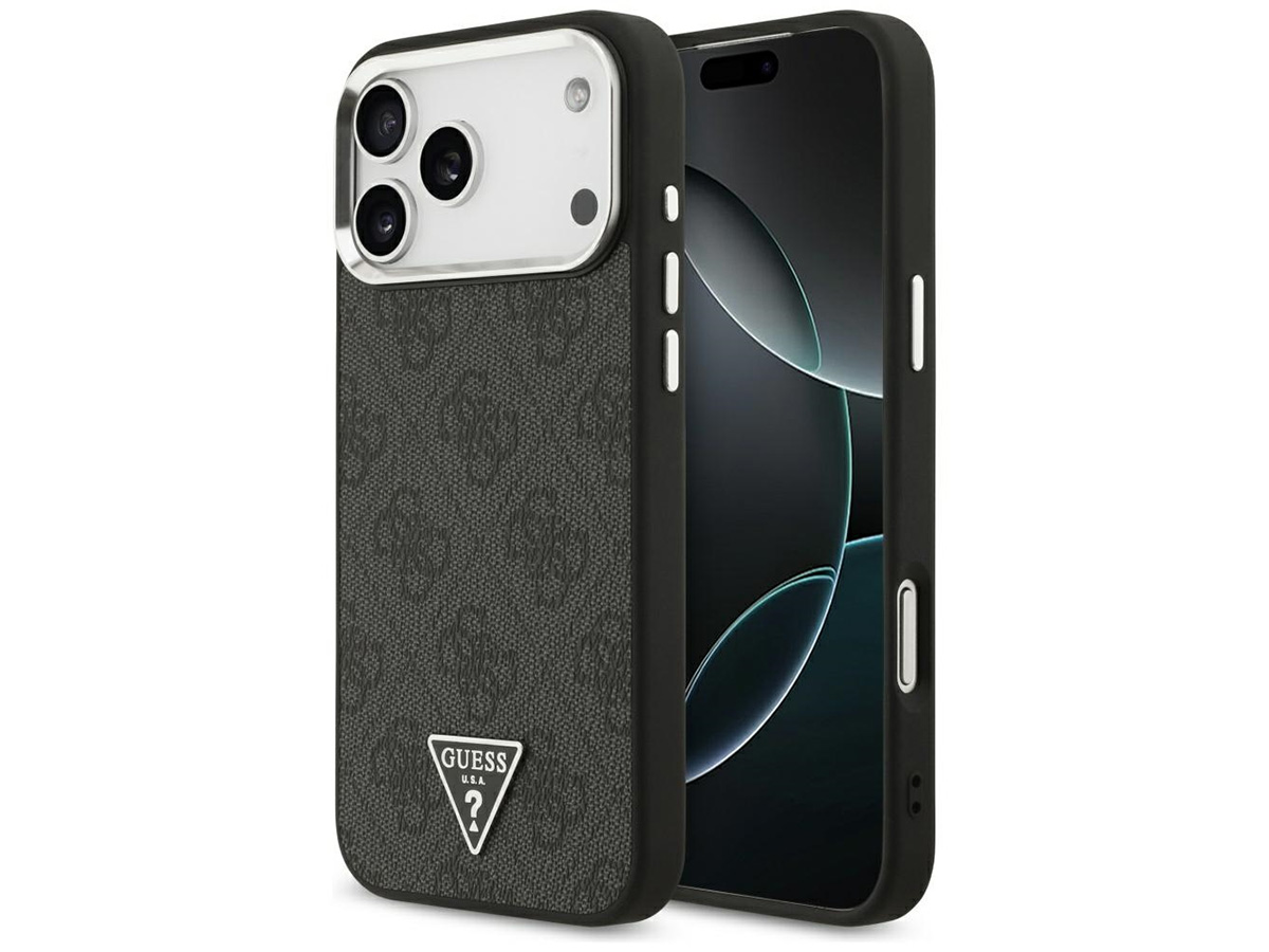 Guess Triangle Monogram MagSafe Case Grijs - iPhone 17 Pro Max hoesje