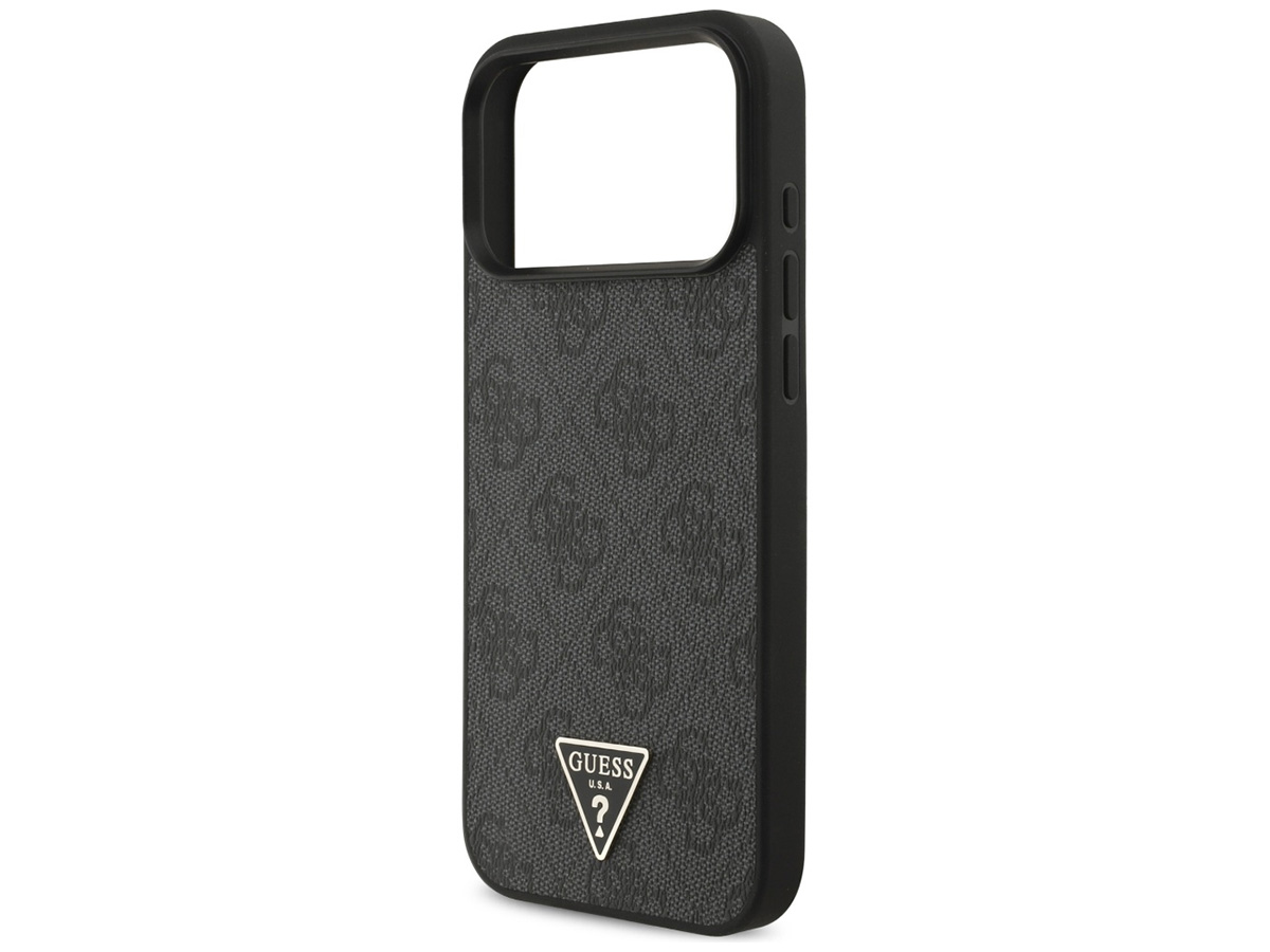 Guess Triangle Wristlet Monogram MagSafe Case Grijs - iPhone 17 Pro Max hoesje