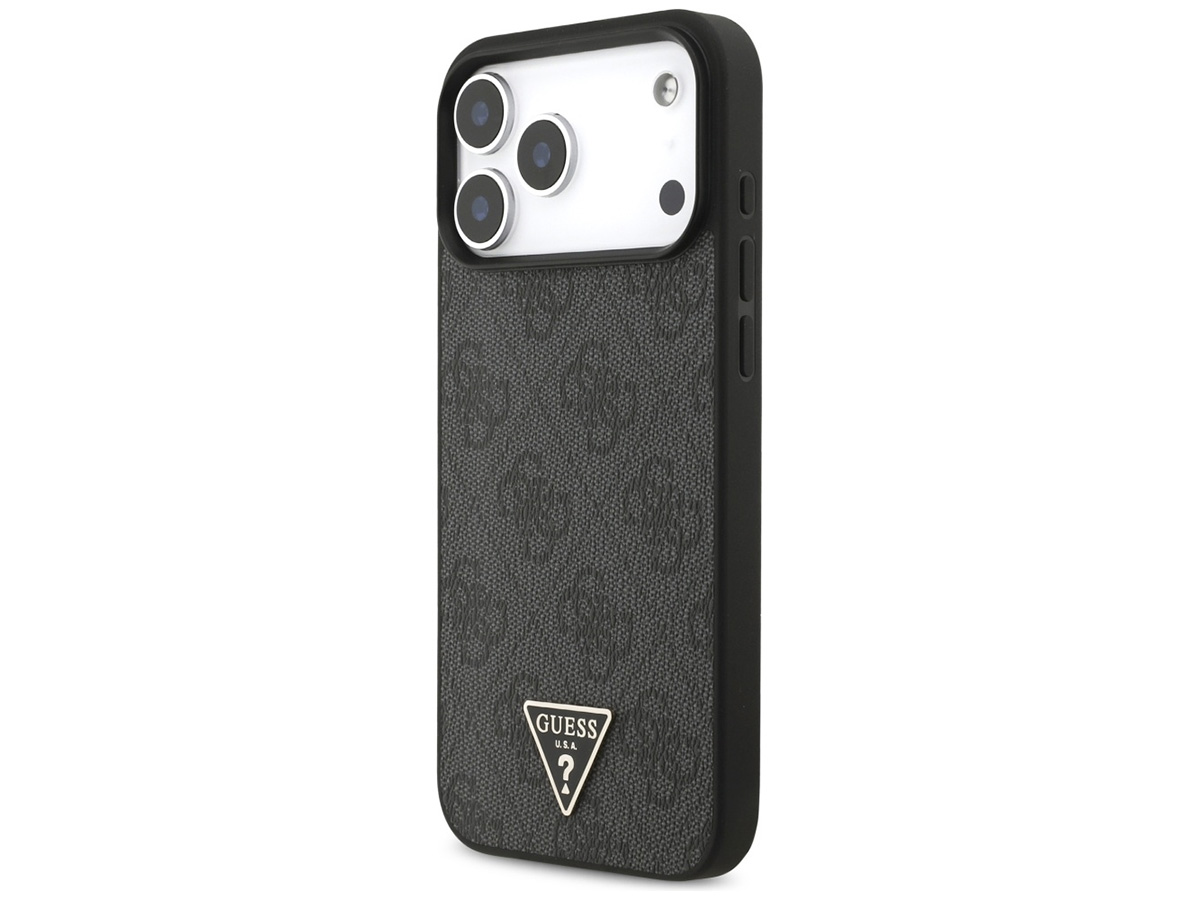 Guess Triangle Wristlet Monogram MagSafe Case Grijs - iPhone 17 Pro Max hoesje