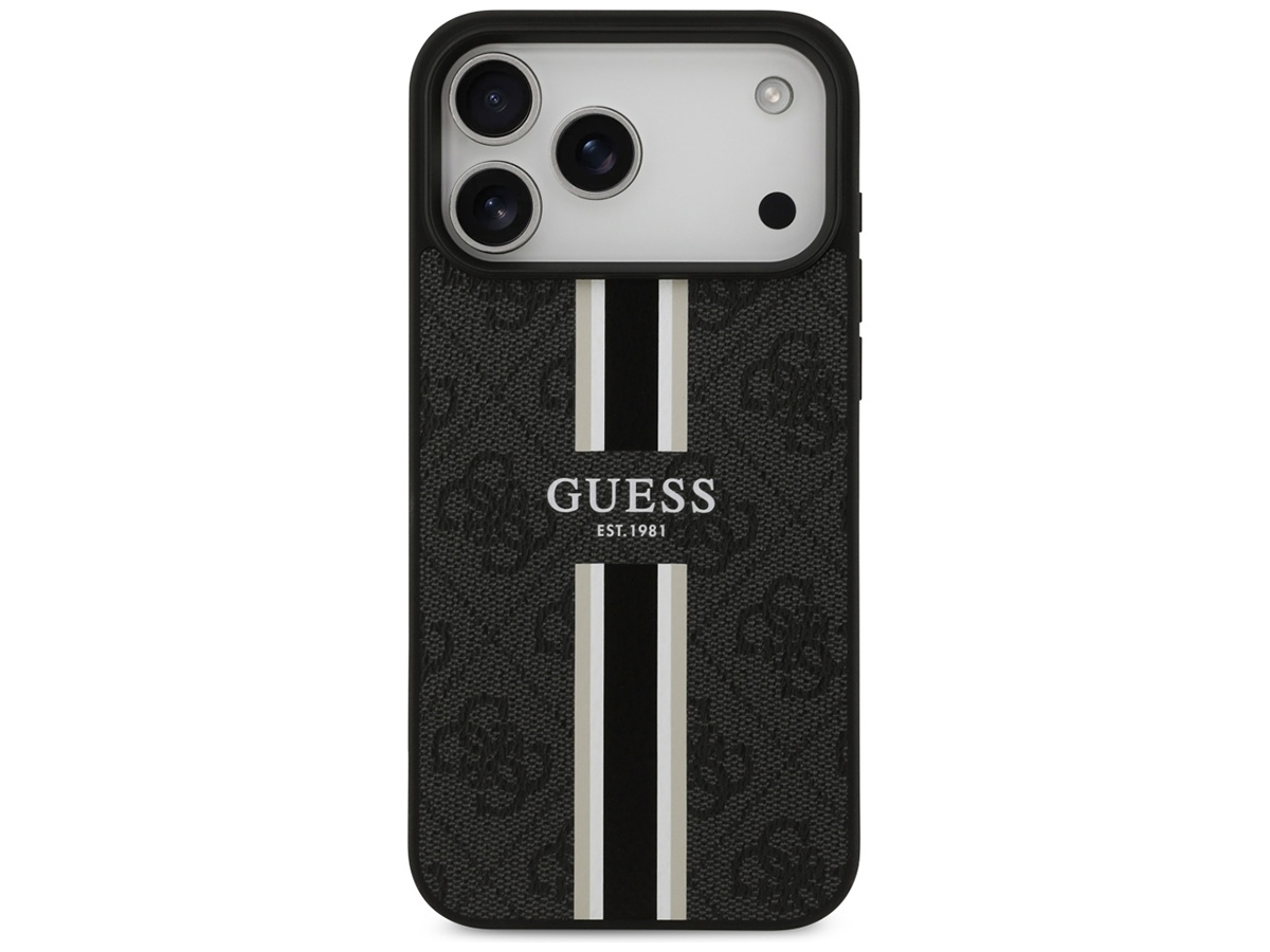 Guess Varsity Monogram MagSafe Case Grijs - iPhone 17 Pro Max hoesje