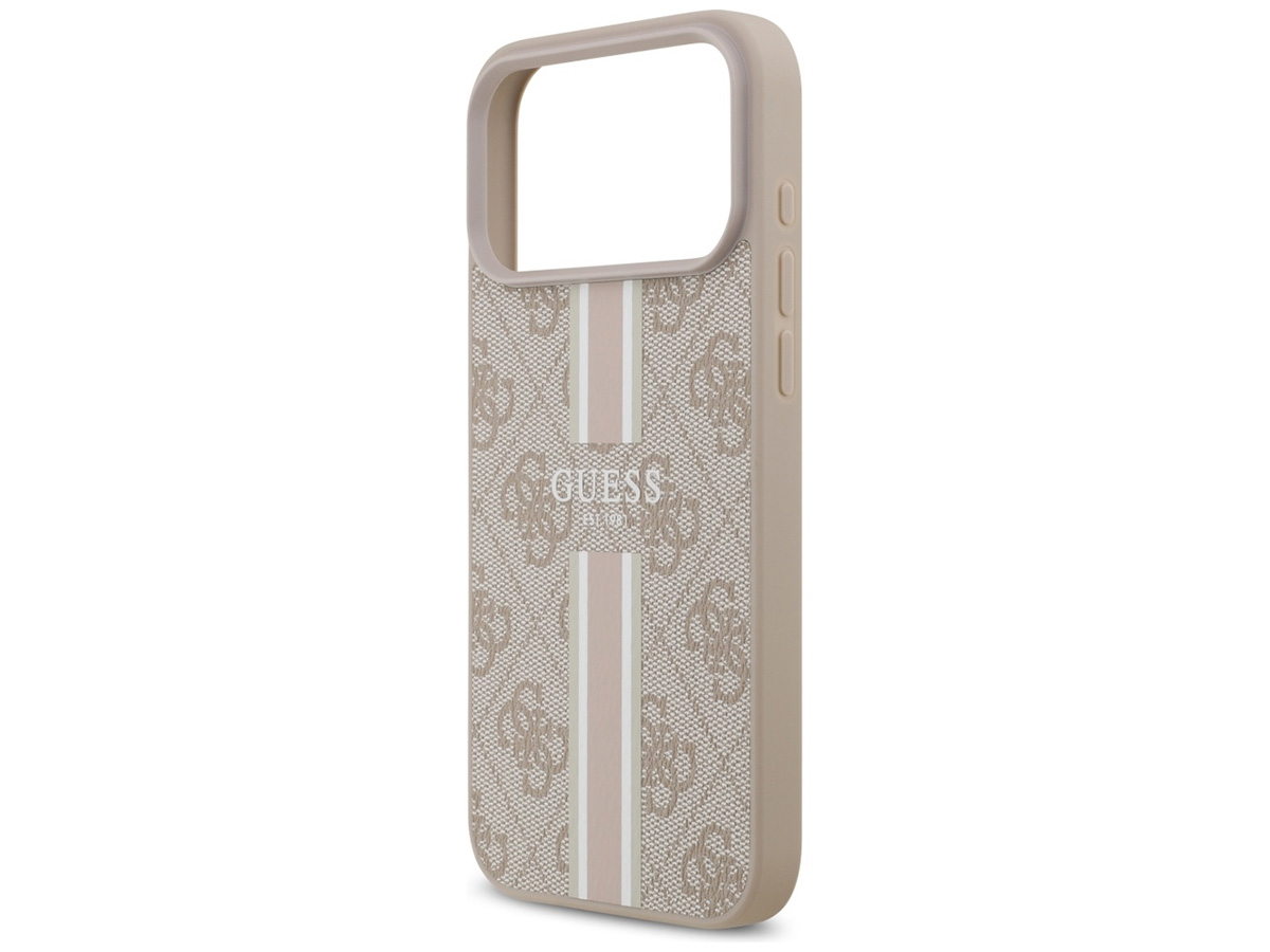 Guess Varsity Monogram MagSafe Case Roze - iPhone 17 Pro Max hoesje
