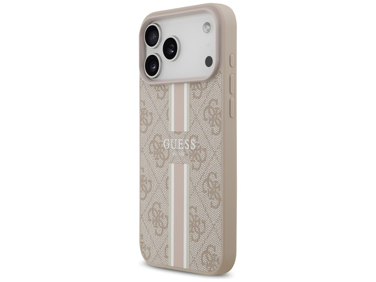 Guess Varsity Monogram MagSafe Case Roze - iPhone 17 Pro Max hoesje