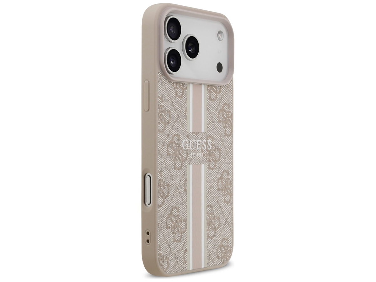 Guess Varsity Monogram MagSafe Case Roze - iPhone 17 Pro Max hoesje