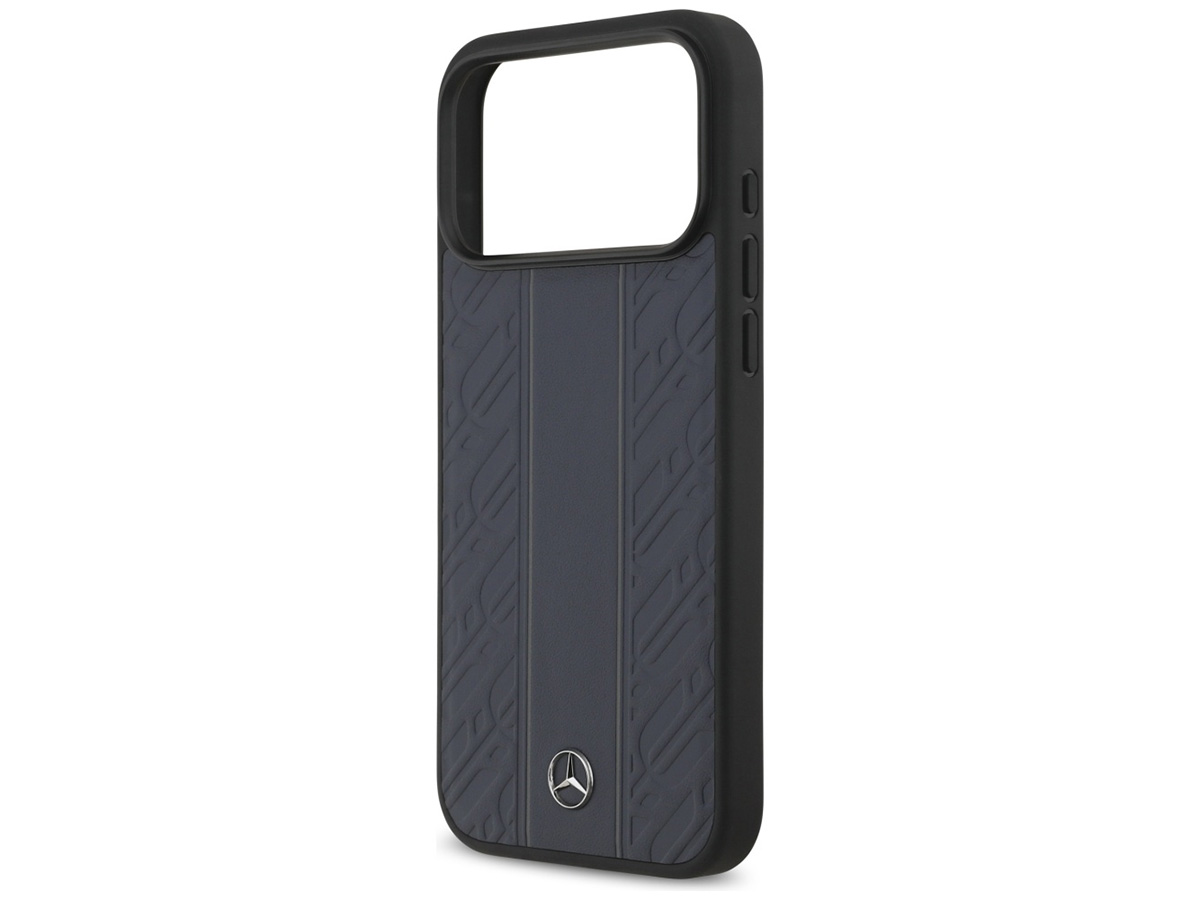 Mercedes-Benz iPhone 17 Pro Max hoesje - Leaves Leather Case MagSafe Blauw