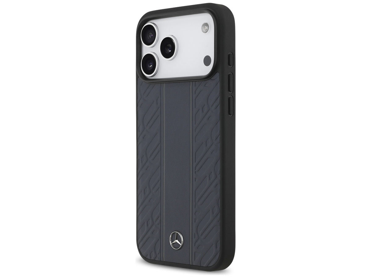 Mercedes-Benz iPhone 17 Pro Max hoesje - Leaves Leather Case MagSafe Blauw