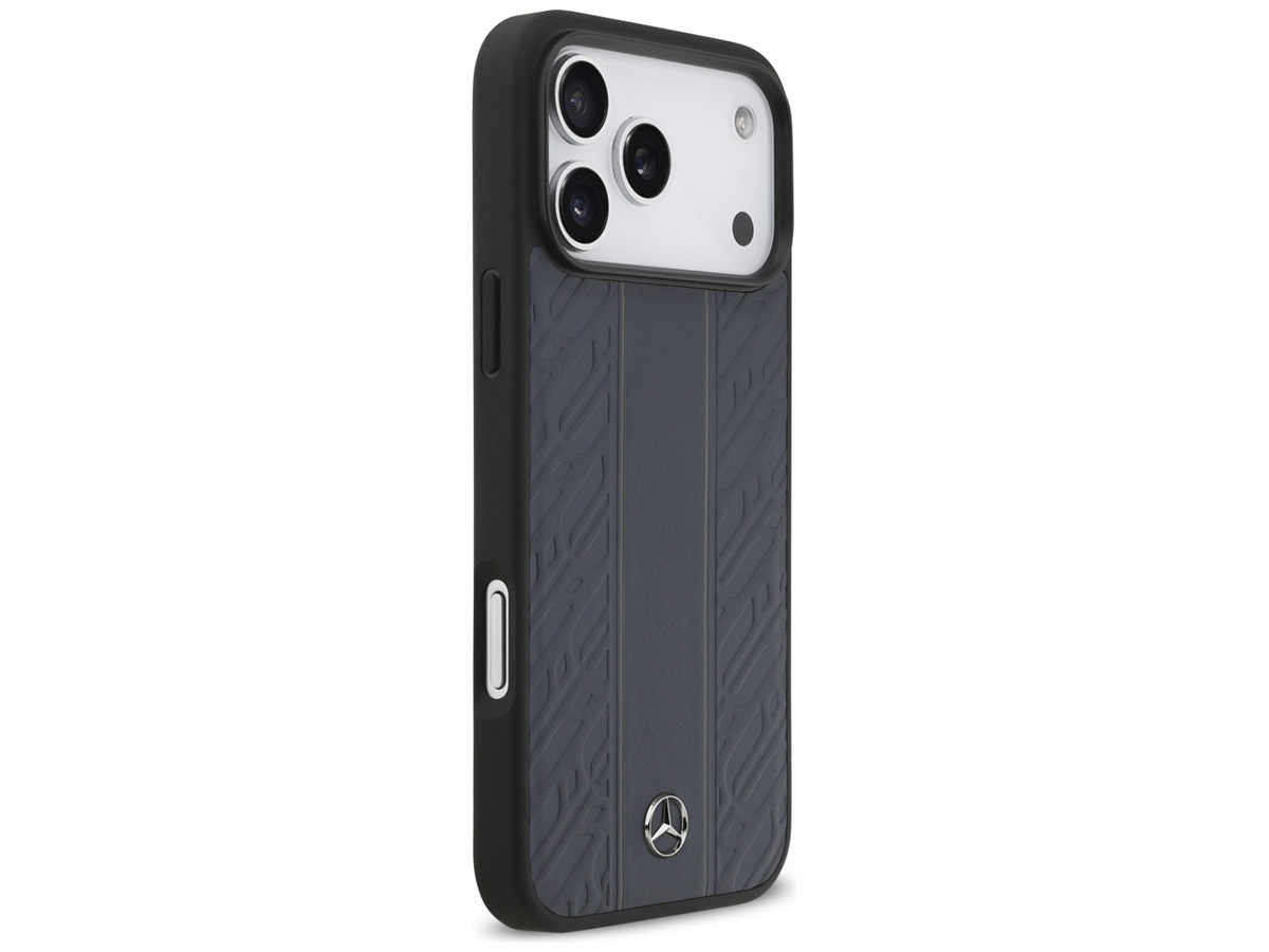 Mercedes-Benz iPhone 17 Pro Max hoesje - Leaves Leather Case MagSafe Blauw