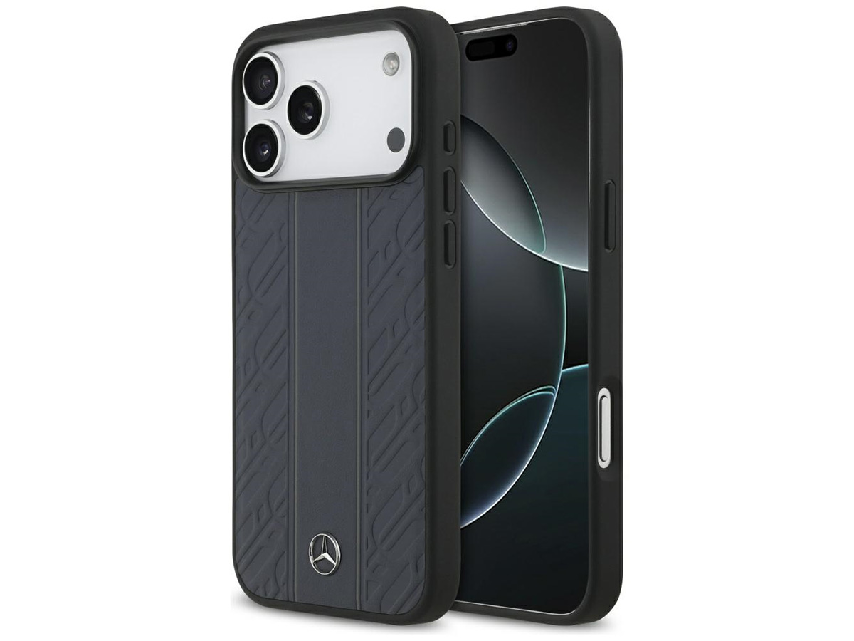 Mercedes-Benz iPhone 17 Pro Max hoesje - Leaves Leather Case MagSafe Blauw