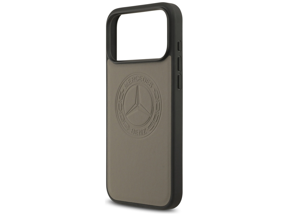 Mercedes-Benz iPhone 17 Pro Max hoesje - Vintage Logo Leather Case met MagSafe