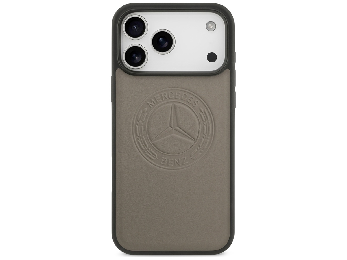 Mercedes-Benz iPhone 17 Pro Max hoesje - Vintage Logo Leather Case met MagSafe