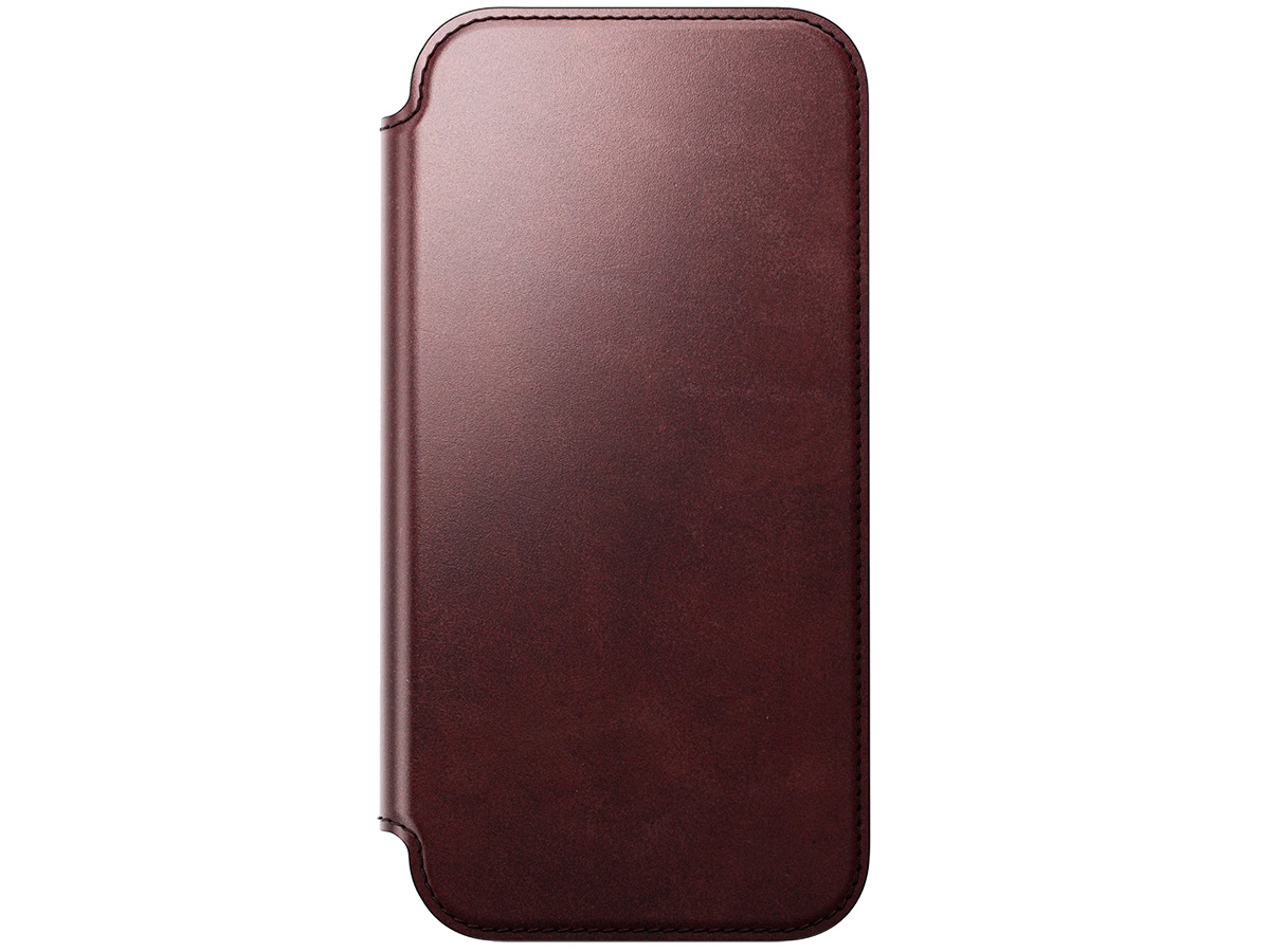 Nomad Horween Modern Leather Folio Burgundy - iPhone 17 Pro Max hoesje