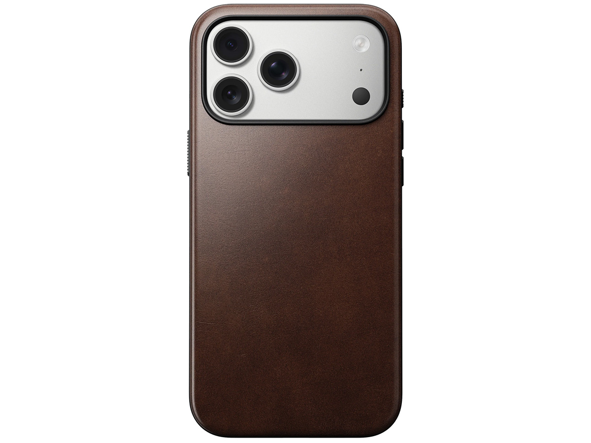 Nomad Horween Modern Leather Case Bruin - iPhone 17 Pro Max hoesje