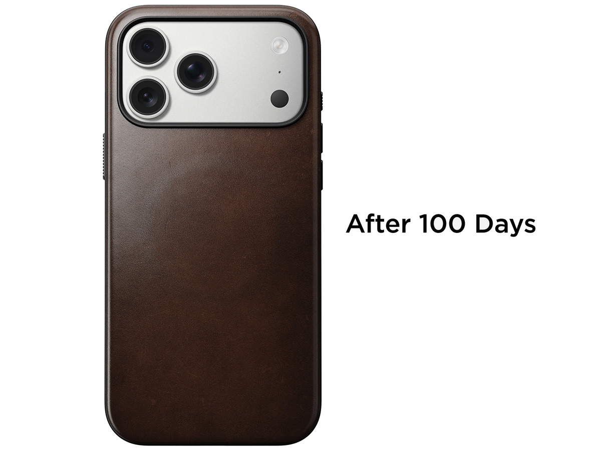 Nomad Horween Modern Leather Case Bruin - iPhone 17 Pro Max hoesje