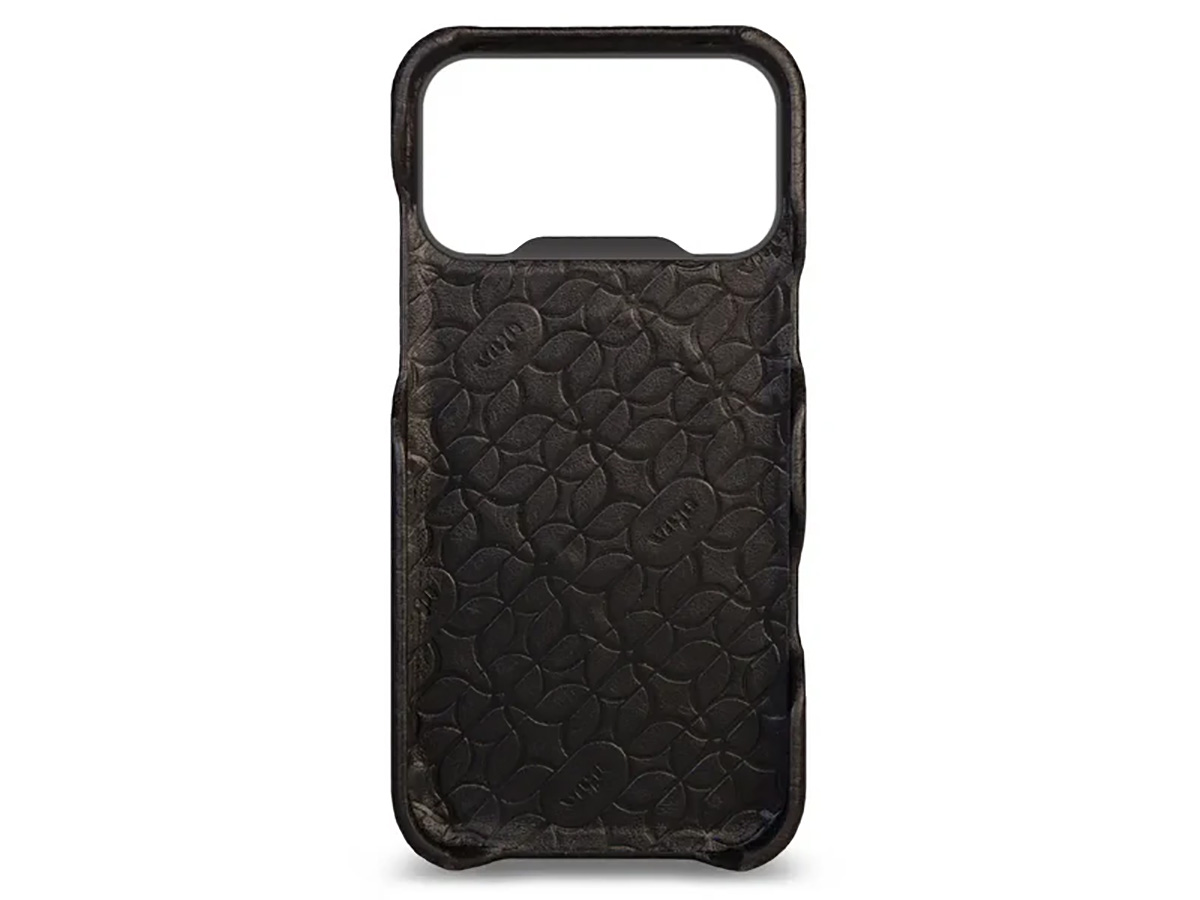 Vaja V-Mag Grip Leather Case MagSafe Zwart - iPhone 17 Pro Max Hoesje Leer