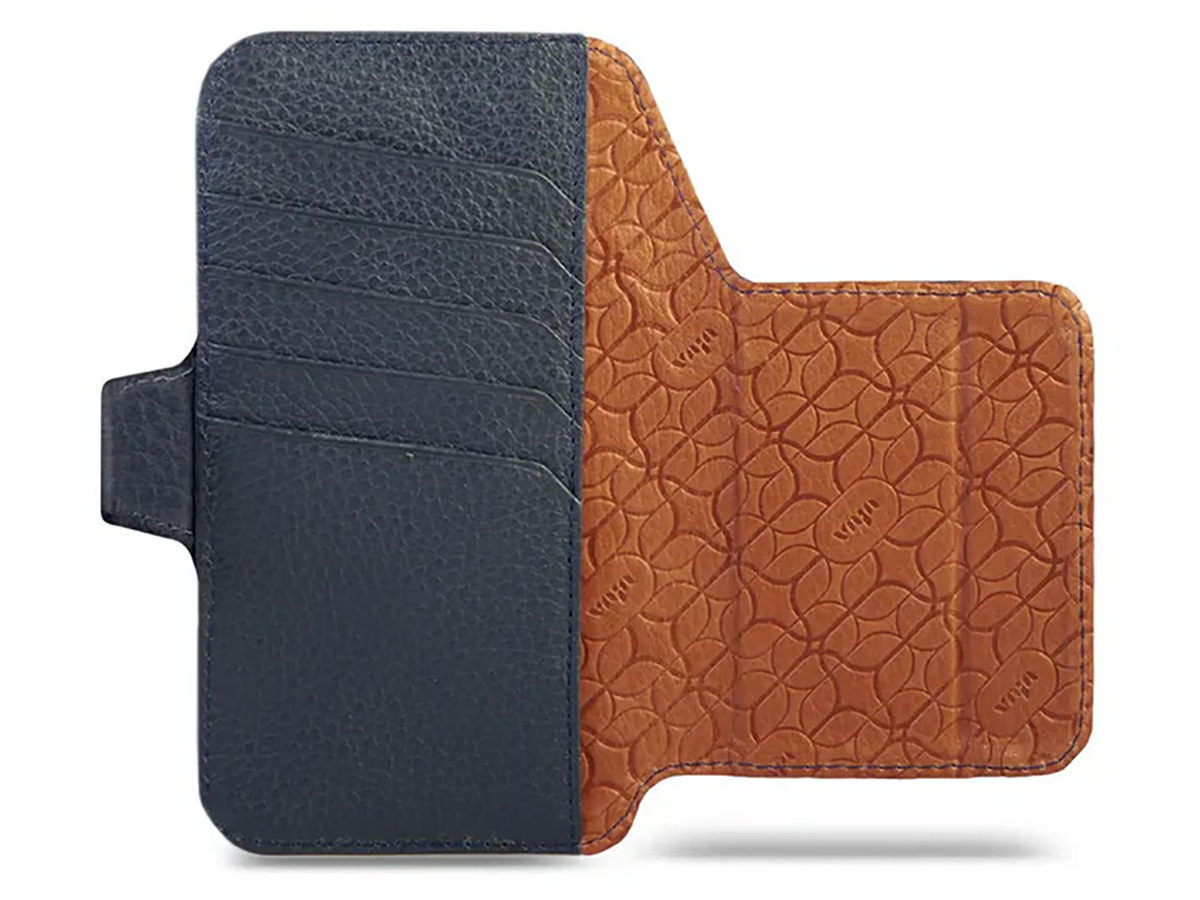 Vaja V-Mag Wallet Wrap Donkerblauw - iPhone 17 Pro Max Omslag met Pashouder