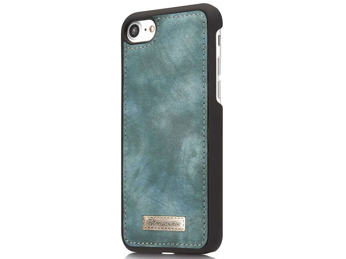 CaseMe 2in1 Wallet Ritsvak Case Blauw - iPhone SE 2020/8/7 Hoesje